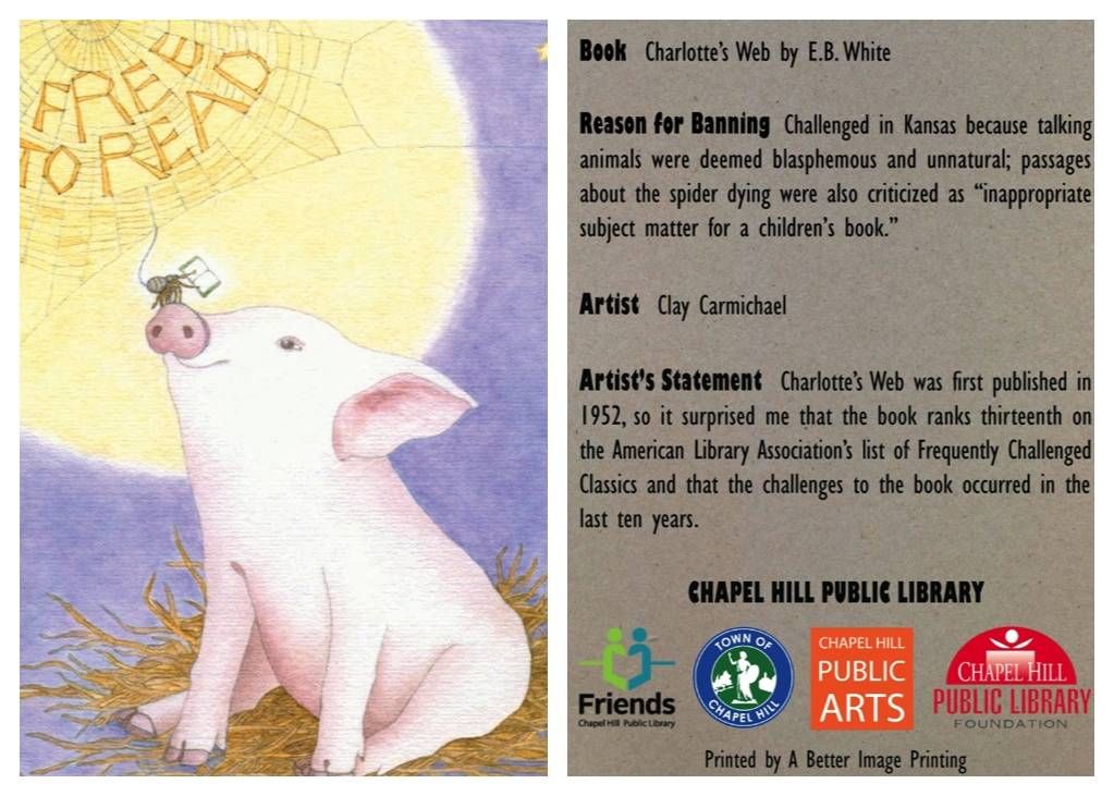 charlotte's web banned book card