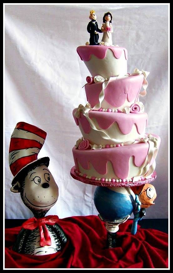 Cat in the Hat wedding cake from Cakes by Suzy. 