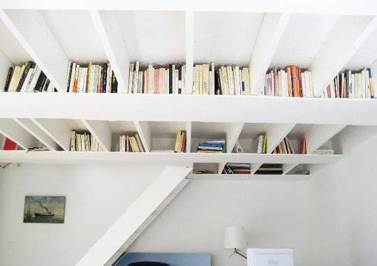 ceiling bookshelves