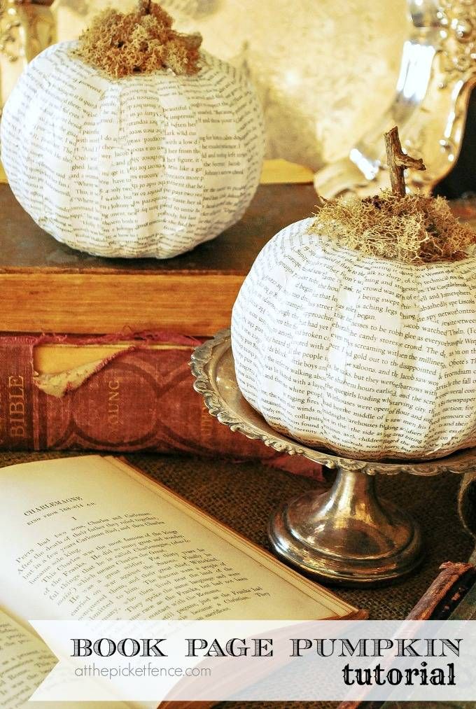 How-to-make-a-book-page-pumpkin