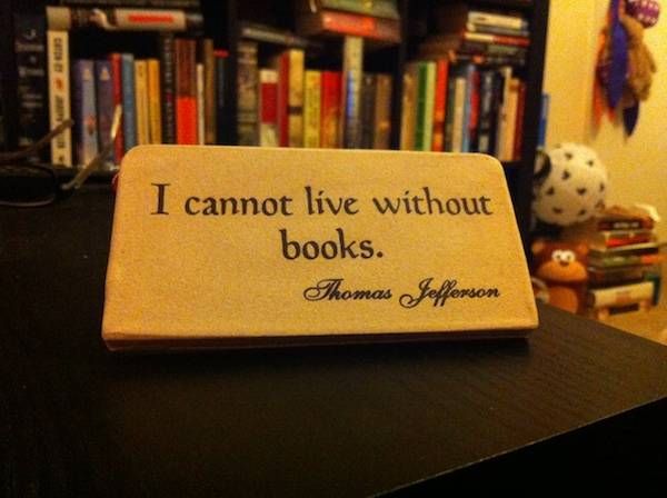 i cannot live without books plaque