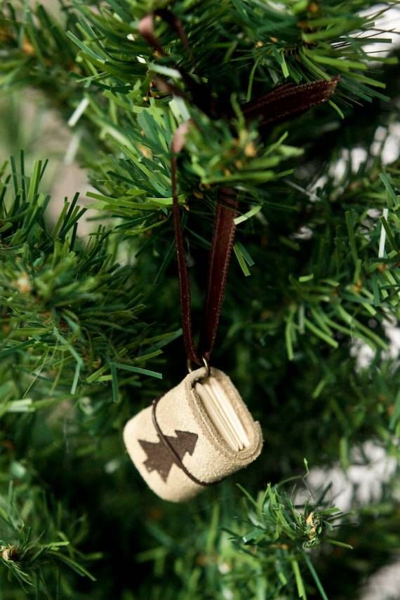 leather journal ornament