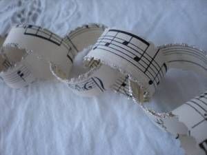 sheet music paper chain christmas