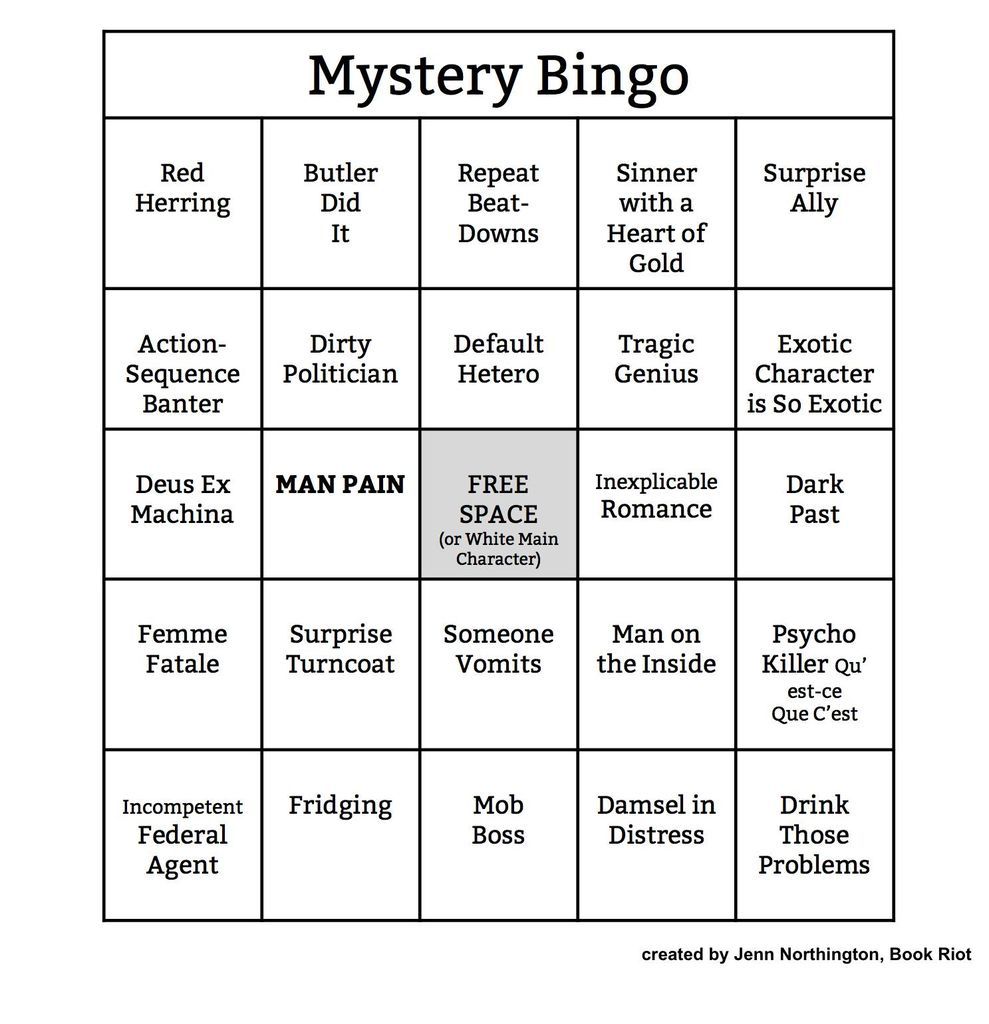 Bingo Card: Mystery