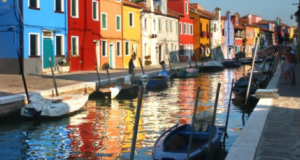 Gondola to Murano Island, Venice Italy