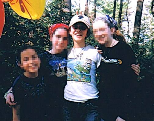 My friends and I wearing Ring of Power necklaces back in the day
