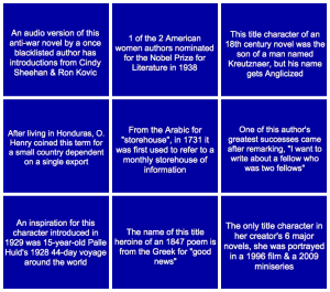 elements of fiction jeopardy