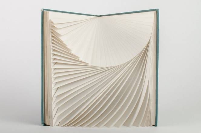 Folded book art by Claire Ranson