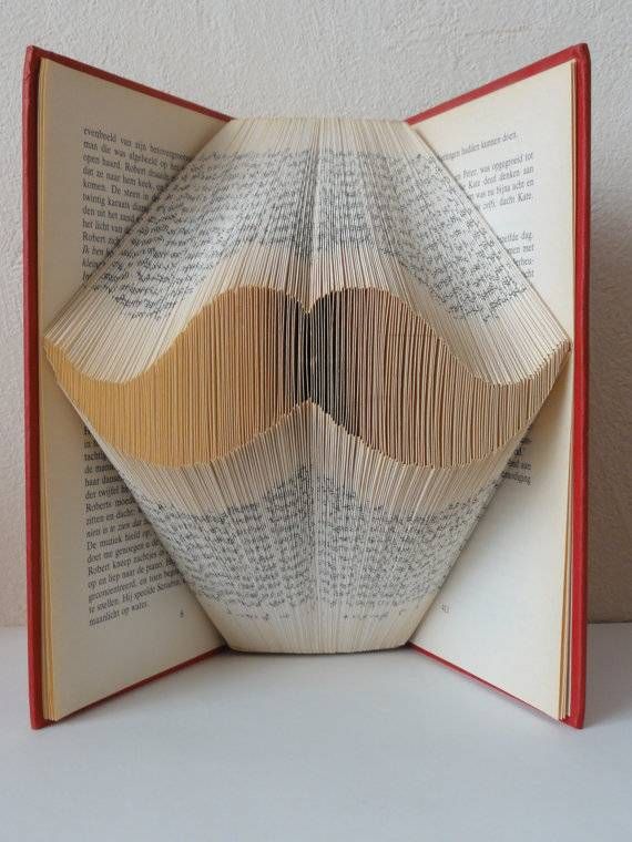 folded book page art