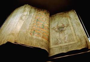 Codex gigas, or The Devil's Bible. The Heavenly City (289 v.) and the Devil (290 r).