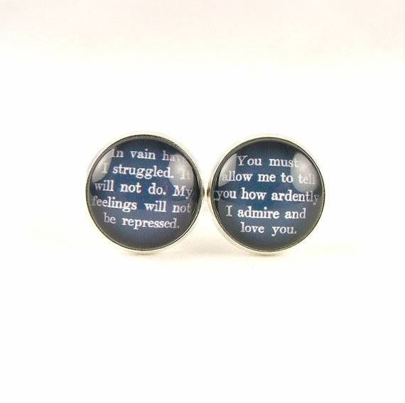 jane austen cufflinks