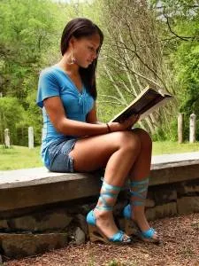 girl reading book