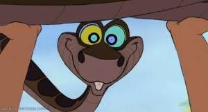 snake with hypnotic eyes from the jungle book