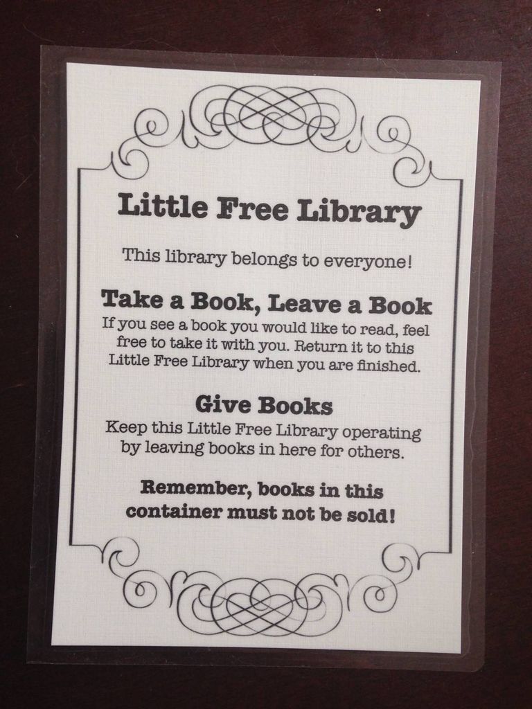 Little Free Library Sign