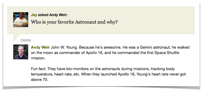 andy weir the astronaut