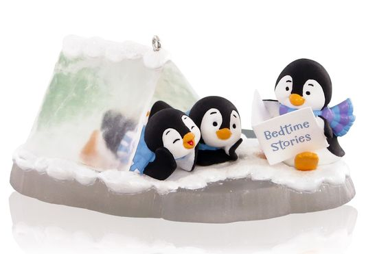 Penguin Bedtime Tales in a Tent Ornament