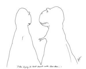 t rex trying to hold hands