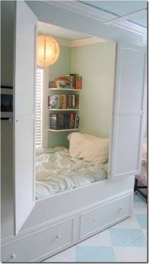 Kids Reading Nook in Closet