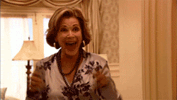 lucille bluth waving arms arrested development