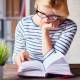 Woman reading a book