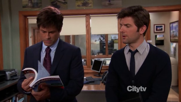 Chris Traeger Parks and Rec Reading