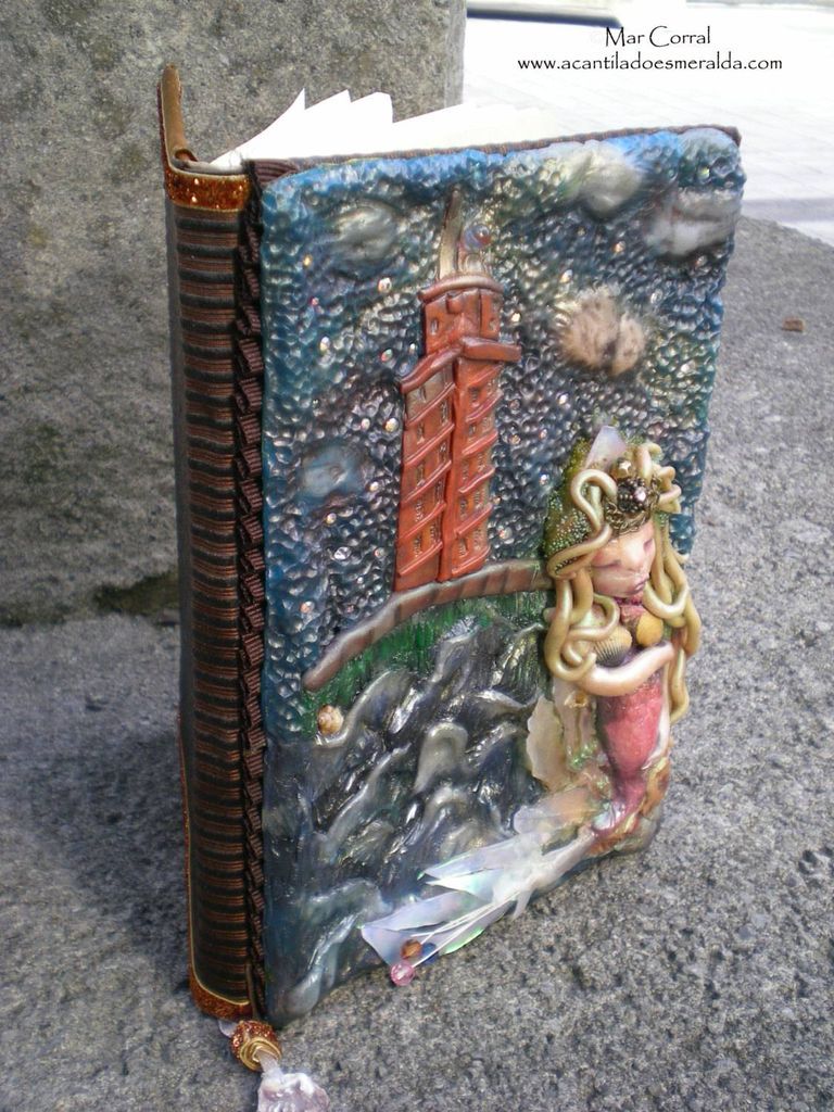 Polymer Clay Mermaid Journal by Mar Corral