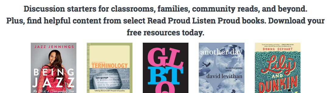 Read Proud Listen Proud discussion guides