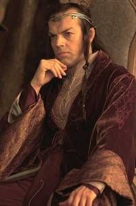 Elrond, son of Eärendil, played by Hugo Weaving in Peter Jackson's Lord of the Rings movie trilogy.