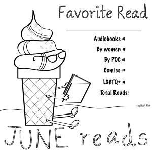 Printable Ice Cream June Reads Coloring Book