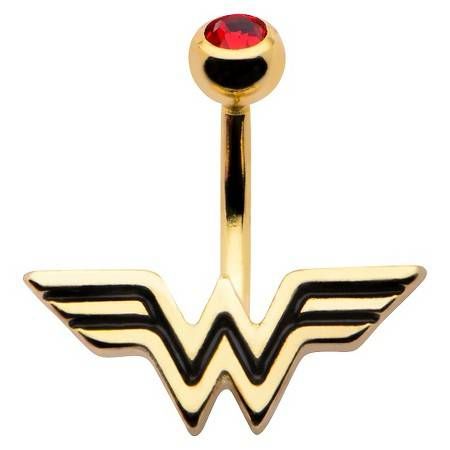 womens-dc-comics-gold-plated-wonder-woman-stainless-steel-14-gauge-navel-jewelry