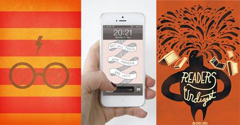 10 Free Bookish iPhone Wallpapers