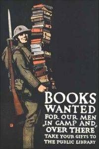 Image used to promote book donations during World War One