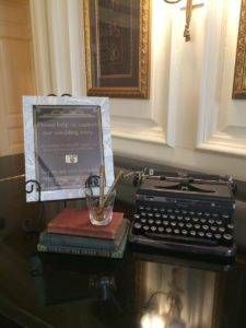 antique typewriter guest book