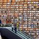 A beautiful wall of books at the newly opened Starfield Library in Seoul, South Korea.