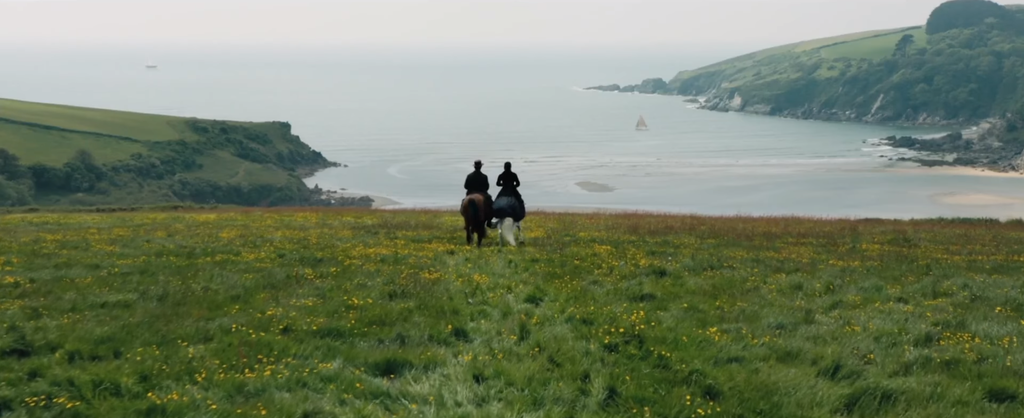 sweeping vista of cornish coast in my cousin rachel