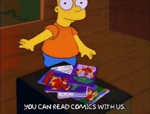 read comics with bart gif