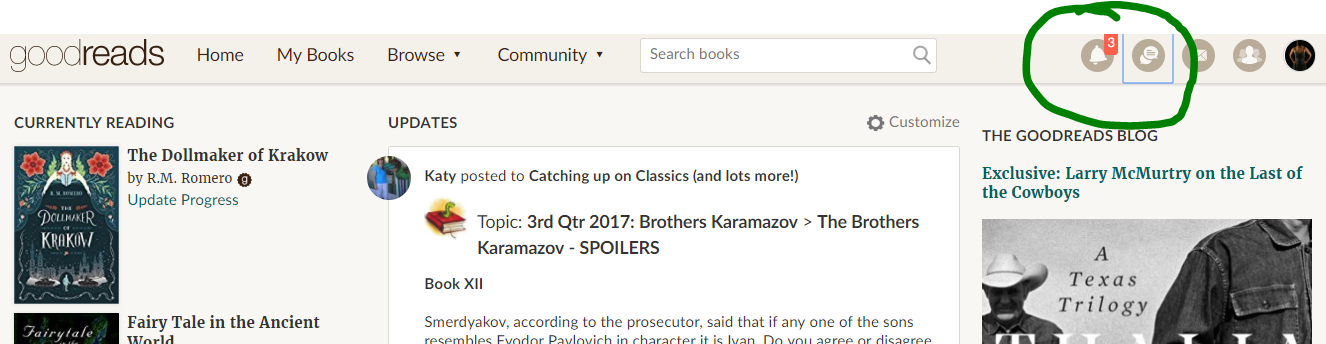A Guide to Goodreads Groups: Notification and Discussion Buttons