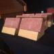 The Ignatz Awards on the podium, ready to be given out.