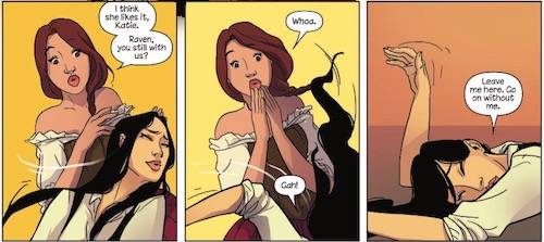 Ximena gives Raven a massage
