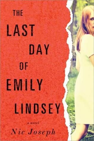 the last day of emily lindsey cover image: left side grainy red with title and a tear on the right side with part of a white younge woman looking over her shoulder