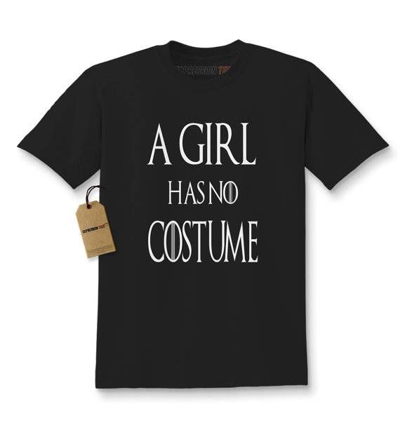 A Girl has no costume tee from 9 Bookish Kids' Costumes for Halloween (or Character Day) | BookRiot.com