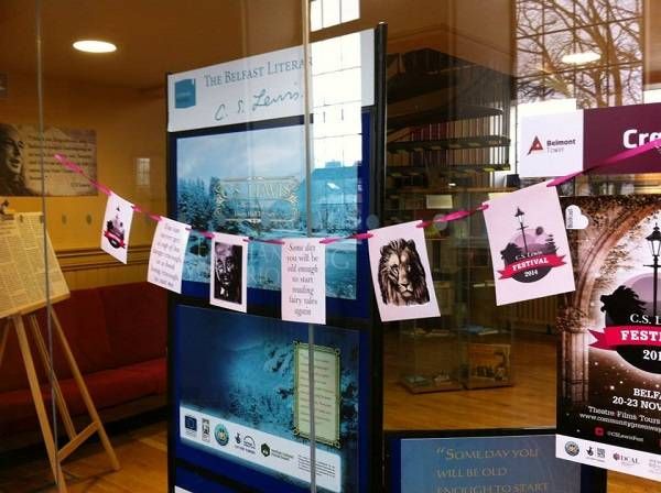 Exhibition at Belmont Tower - part of the C.S. Lewis Trail in Belfast