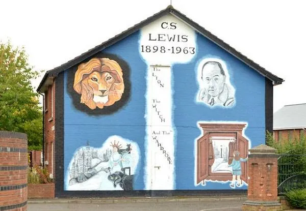 C.S. Lewis Mural in east Belfast.