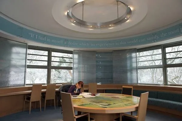 Interior of the C.S. Lewis reading room at Queen's University Belfast