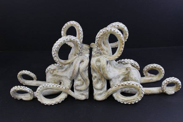Nautical Ceramic Octopus Book Ends