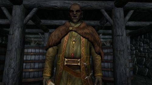 Skyrim screenshot of an orc author