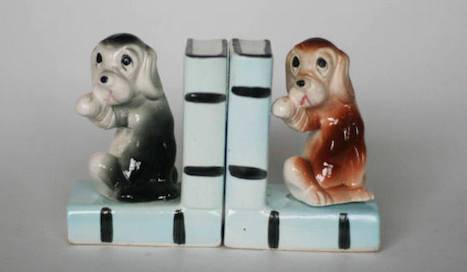 ceramic animal bookends