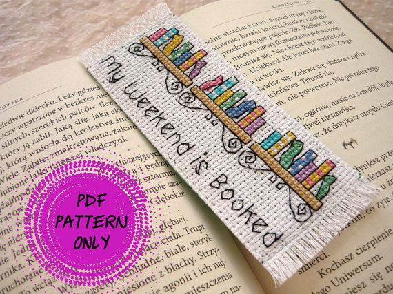 Book Lover Cross Stitch Bookmark Pattern / Cross Stitch Pattern