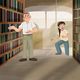 film still from The Bookmobile animated short - StoryCorps videos about books and reading