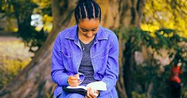 Girl reading a book